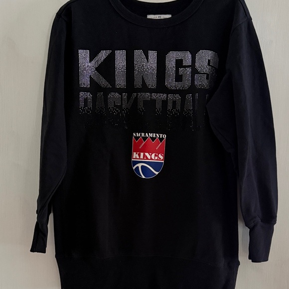 Tops - Black Kings Basketball Sweatshirt With Fleece Lining